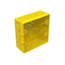 CAIXA DE LUZ OCTOGONAL 4X4 PLASTICA AMARELA