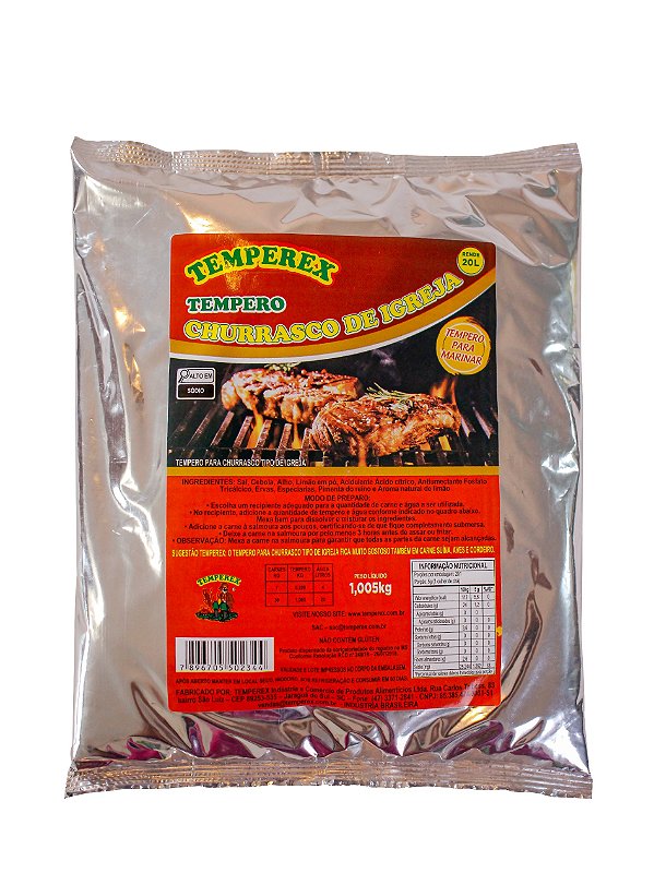 Tempero Para Marinar - Sabor Churrasco de Igreja 1,005kg
