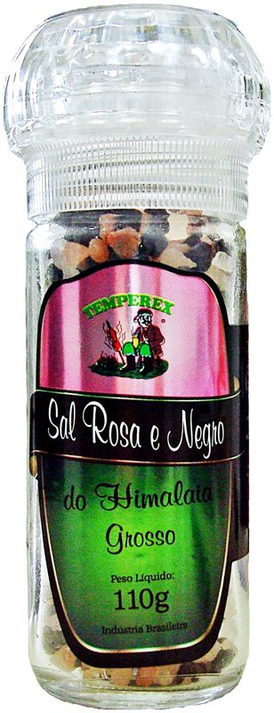 Sal Rosa e Negro do Himalaia Grosso c/ Moedor 110g