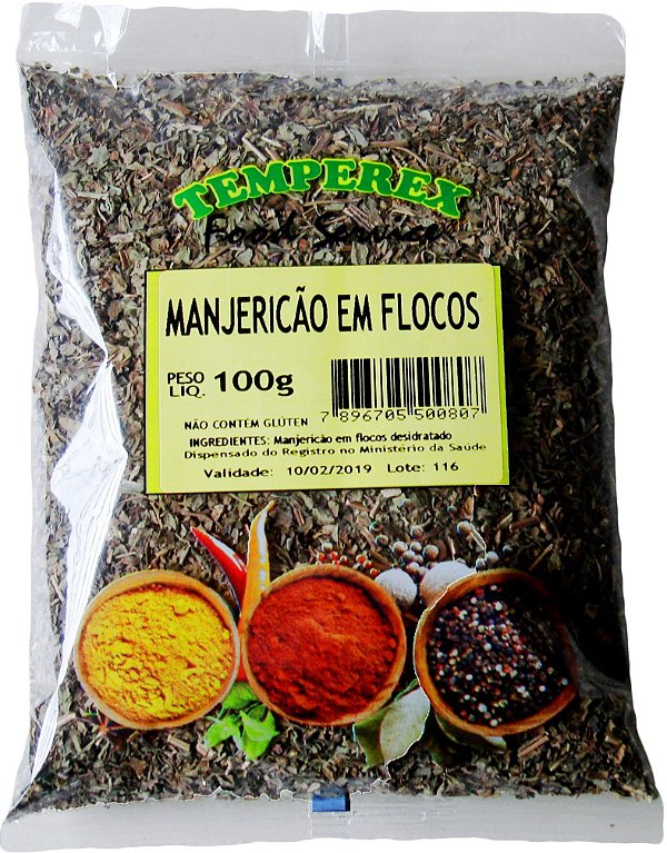Manjericão em Flocos 100g
