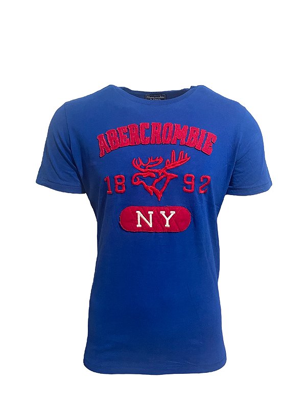 Camiseta Abercrombie Masculina NY 1892 Azul