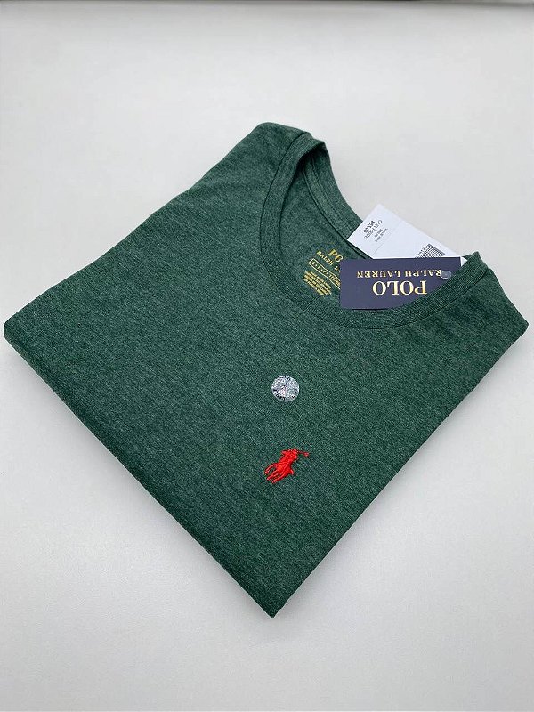 Camiseta Ralph Lauren Basic Custom-Fit Verde Mescla