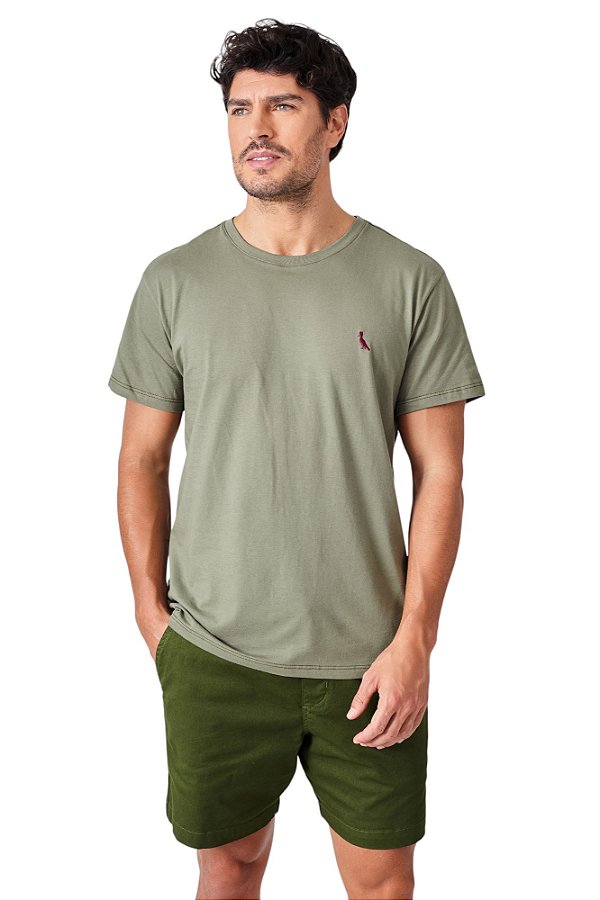 Camiseta Reserva Masculina Basic Woodpecker Verde militar