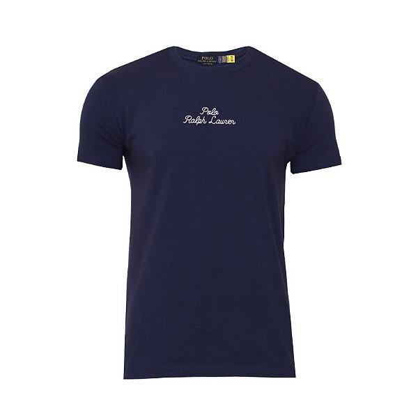 Camiseta Ralph Lauren Bordada Custom-Fit Azul marinho