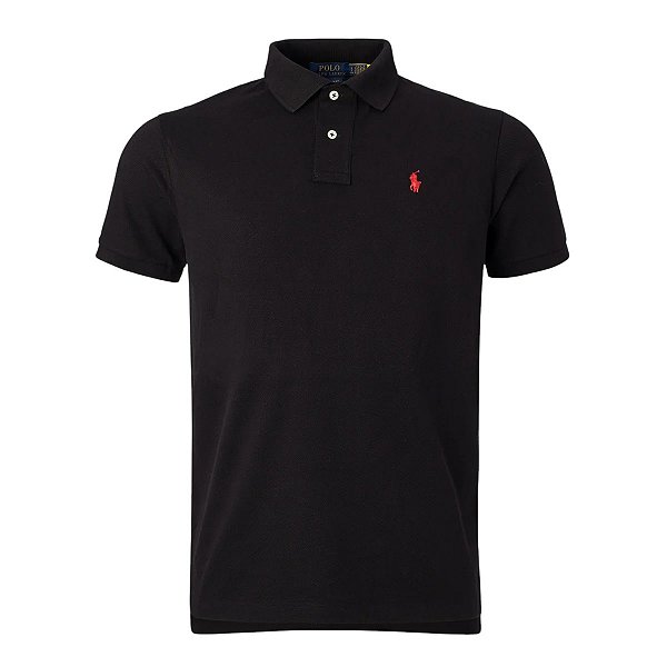Polo Ralph Lauren Masculina Custom Fit Strong Cotton Preta