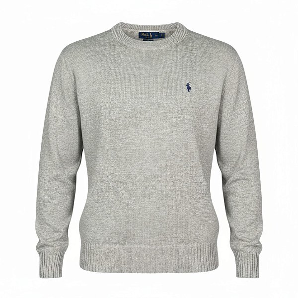 Suéter RL Masculino Crewneck Cinza