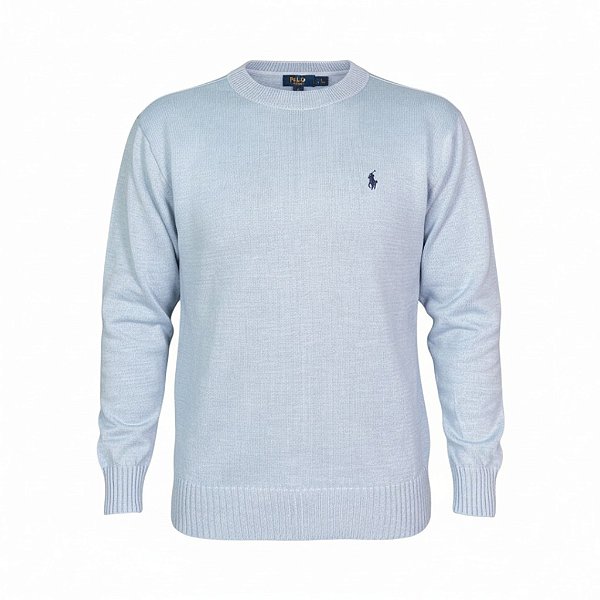 Suéter RL Masculino Crewneck Azul claro