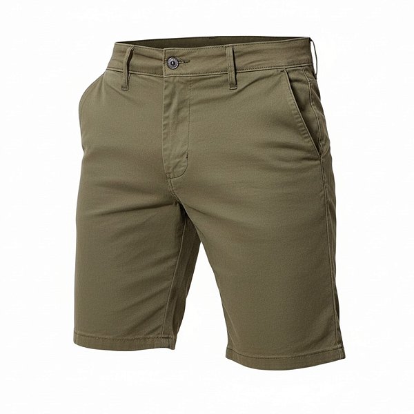 Bermuda Tommy Hilfiger Masculina de Sarja Stretch Verde militar
