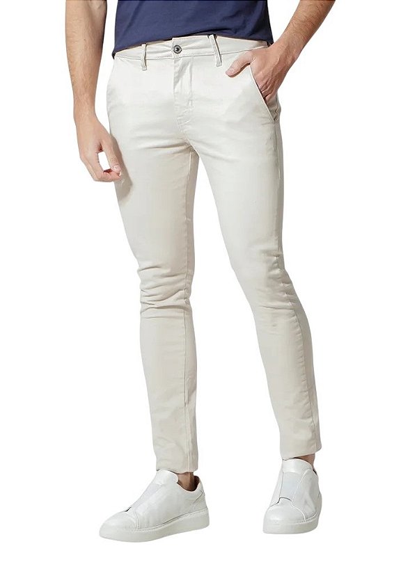 Calça Tommy Hilfiger Masculina de Sarja Brooklyn Areia