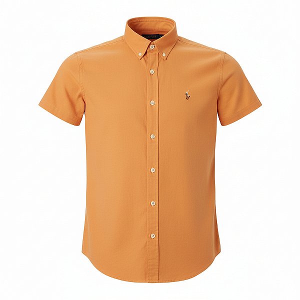 Camisa RL Masculina Manga curta Sarja Coloured Laranja