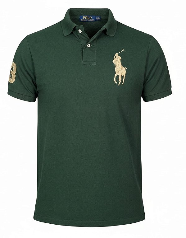 Polo RL Masculina Custom Fit Strong Cotton Big Verde