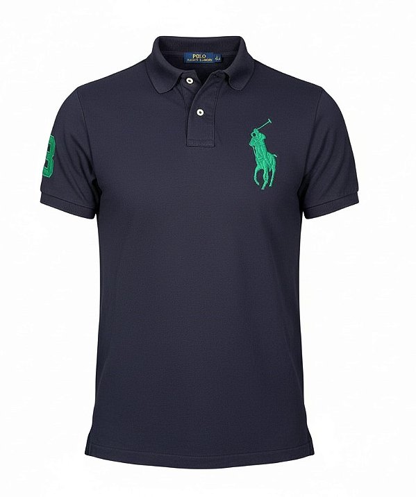 Polo RL Masculina Custom Fit Strong Cotton Big Azul marinho