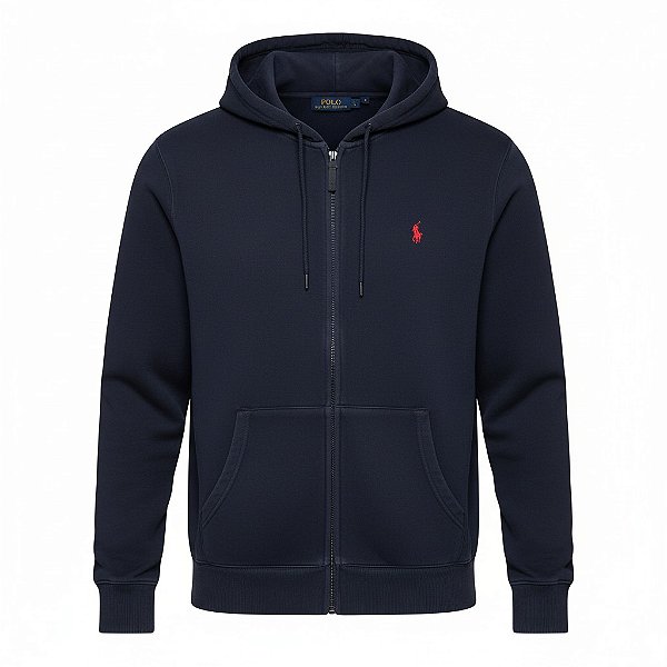 Moletom RL Masculino Ziper Azul marinho