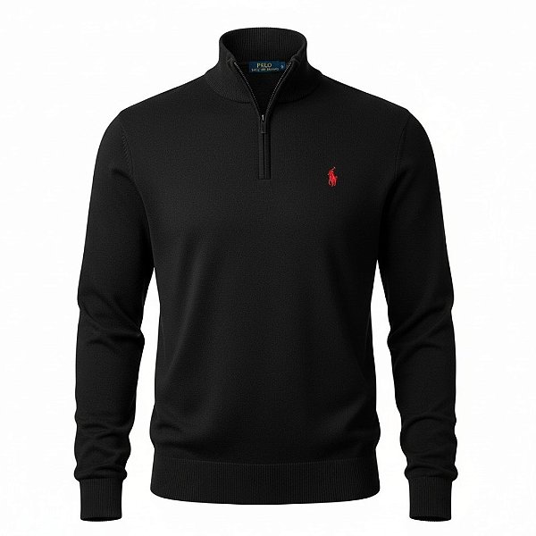 Suéter RL Masculino Zíper Preto