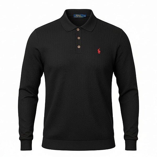 Suéter RL Masculino Buttons Preto