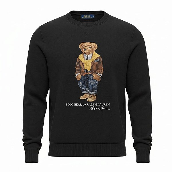 Moletom RL Masculino Bear Fleece Preto