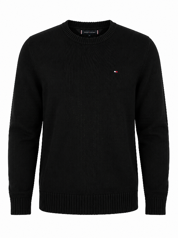Suéter Tommy Hilfiger Masculino Crewneck Preto