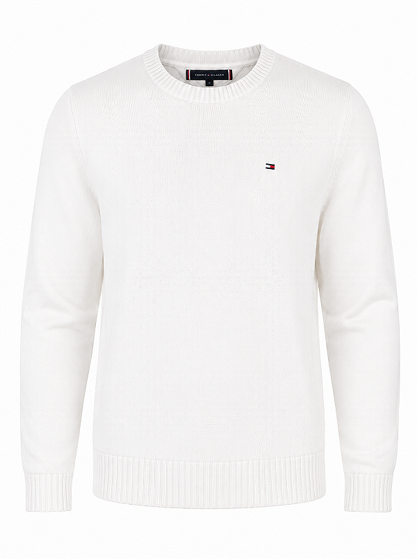 Suéter Tommy Hilfiger Masculino Crewneck Branco