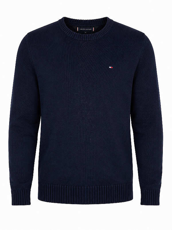 Suéter Tommy Hilfiger Masculino Crewneck Azul marinho