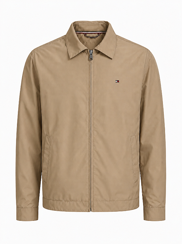 Jaqueta Tommy Hilfiger Masculina Corta Vento Caqui escuro