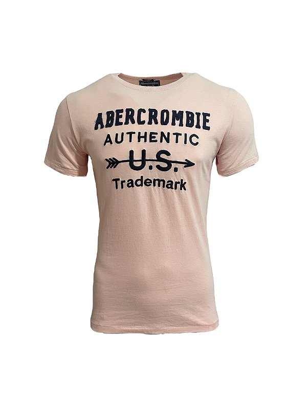 Camiseta Abercrombie Masculina US Rosa claro