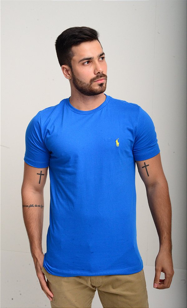 Camiseta Ralph Lauren Basic Custom-Fit Azul Royal
