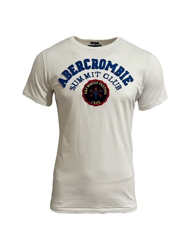 Camiseta Abercrombie Masculina 1948 Branca