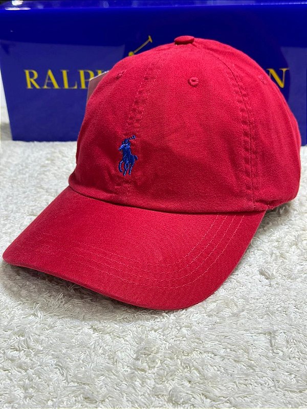 Boné Polo Ralph Lauren Cotton Chino Baseball Vermelho