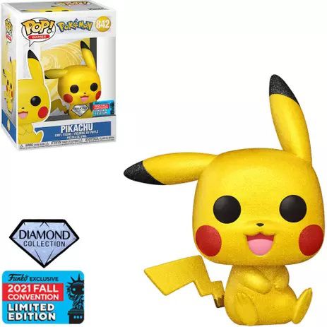 Boneco Funko Pop Pokemon Pikachu Diamond NYCC 2021 842