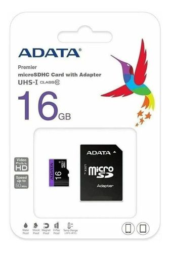Cartão de Memória ADATA 16GB Classe 10 Com Adaptador