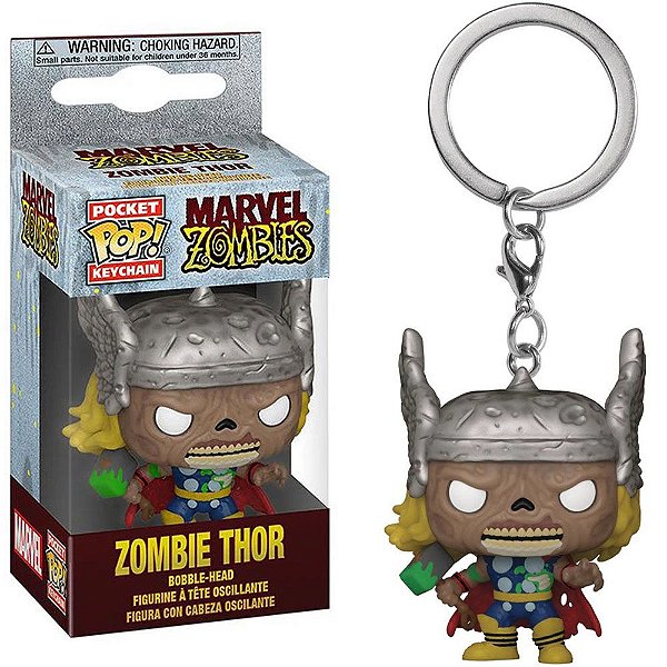 Chaveiro Funko Pop Pocket Keychain Marvel Zombie Thor