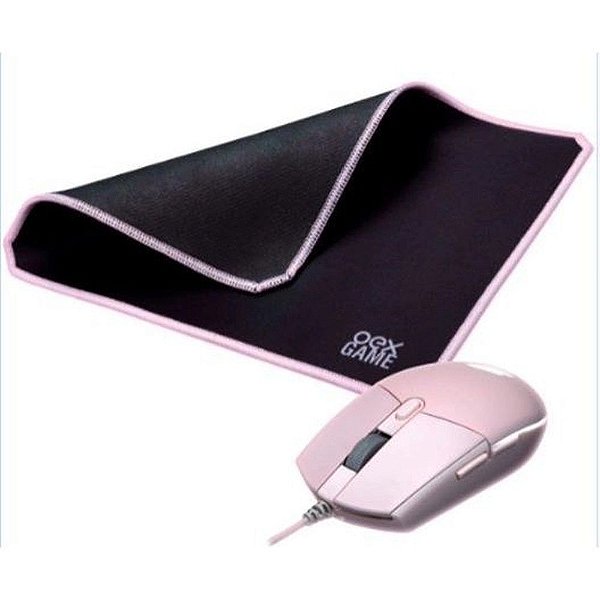 Combo Arya Mouse + Mousepad OEX MC-104 - Rosa
