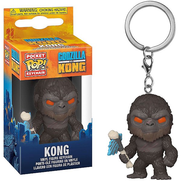 Chaveiro Funko Pocket Pop Keychain Godzilla vs Kong Kong