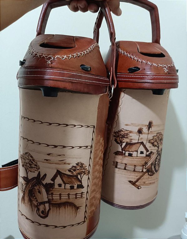 Garrafa Inox 100%Couro 4 L