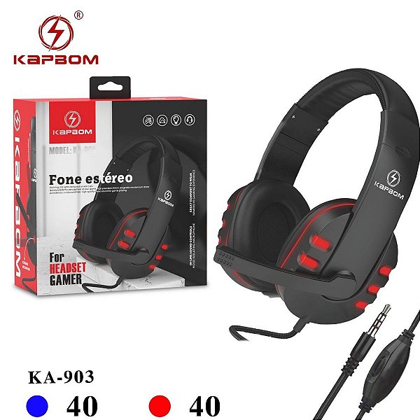 Fone Headset Gamer A302 c/ Mic P2 3,5mm para PC Xbox
