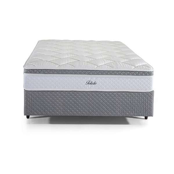 conjunto: box + colchão Herval Toledo molas ensacadas casal 138X188X66