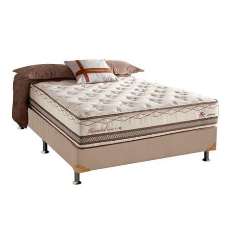 Conjunto: Box+ Colchão Herval Istambul - Molas maxspring casal 138X88X71