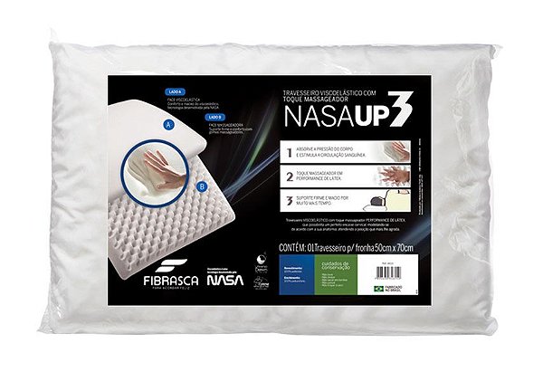 Travesseiro viscoelástico Nasaup3 Fibrasca