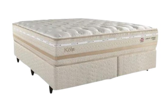 Conjunto: box + colchão Herval Koln - molas maxspring - queen 158X198X71