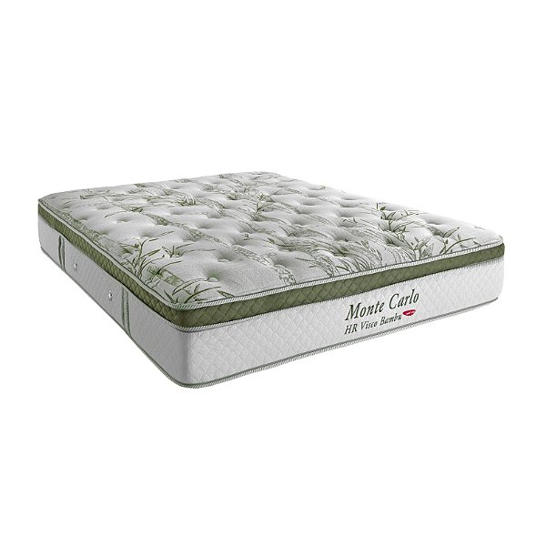 Colchão Herval - molas ensacadas - Monte Carlo HR visco bamboo - queen size 158X198X34