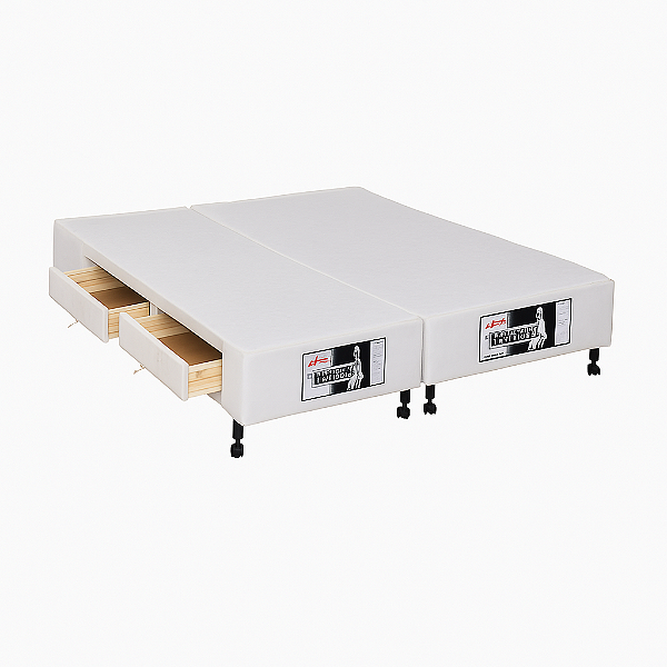 CAMA BOX - COM GAVETA - CASTOR - QUEEN - 158X198X40