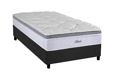 conjunto: box + colchão molas ensacadas Toledo solteirão 96X203X66