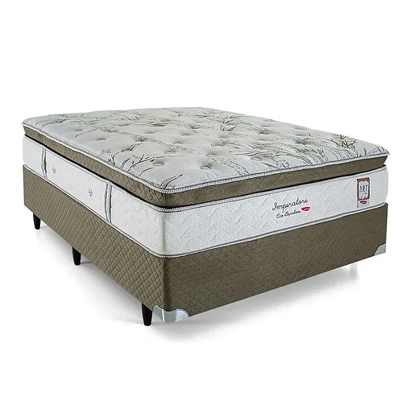 Conjunto: box + colchão Herval Imperatore molas ensacadas viúva 128X188X72