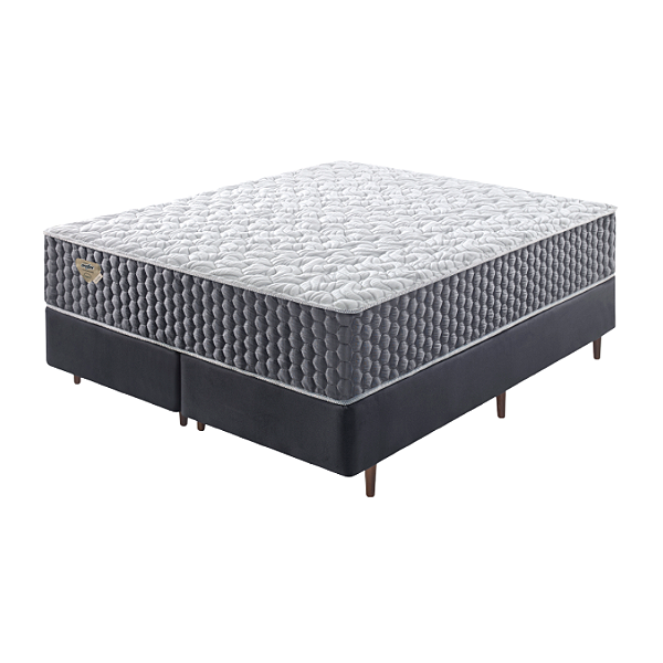 CONJUNTO: BOX + COLCHÃO MOLAS MENSACADAS - PRIVILEGE 2 - KING 193X203X73