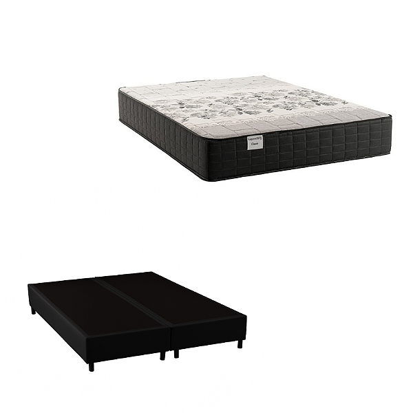 Conjunto: box + colchão Classic - molas ensacadas - queen 158x198X64