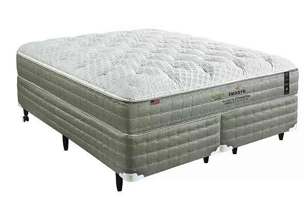 Conjunto: Box + Colchão Smooth - King Koil - Queen 158x198x70