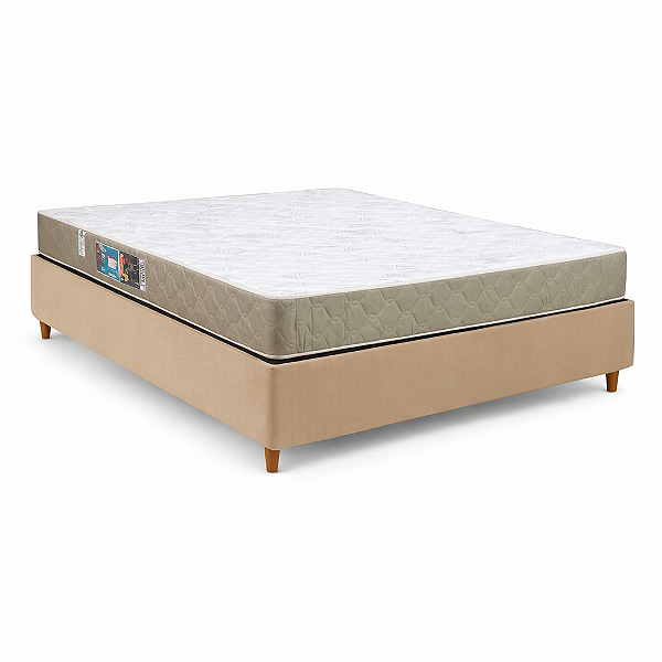 Conjunto: Cama box + Colchão Castor - Sleep Max - D33 Casal 138X188X63