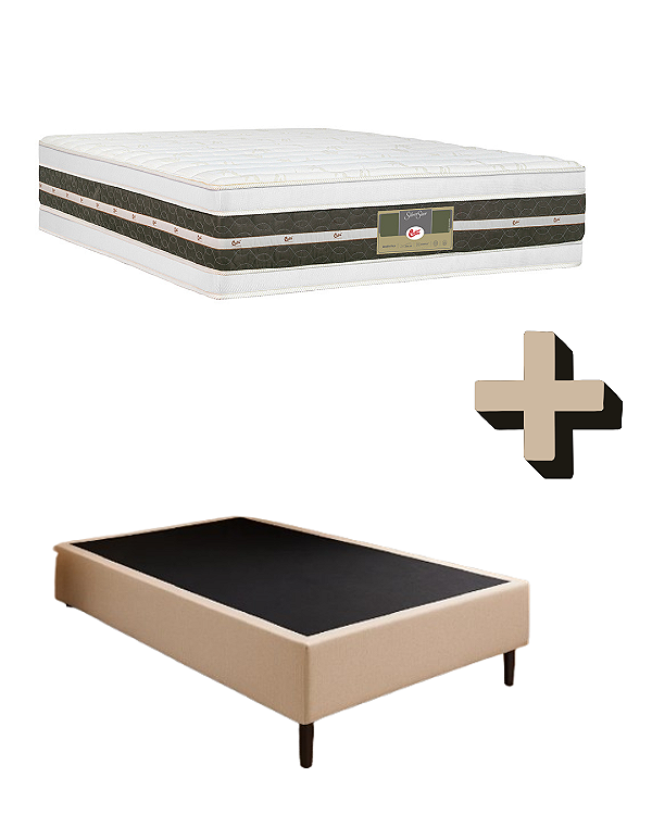 Conjunto: box + colchão Castor Silver Star Tecnopedic Double Face - Casal 138X188X72