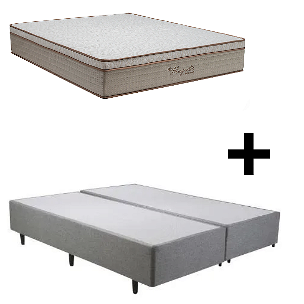 CONJUNTO: Box + COLCHÃO KAPPESBERG BIO MAGNETIC - MOLAS ENSACADAS  KING 193 X 203 X 67