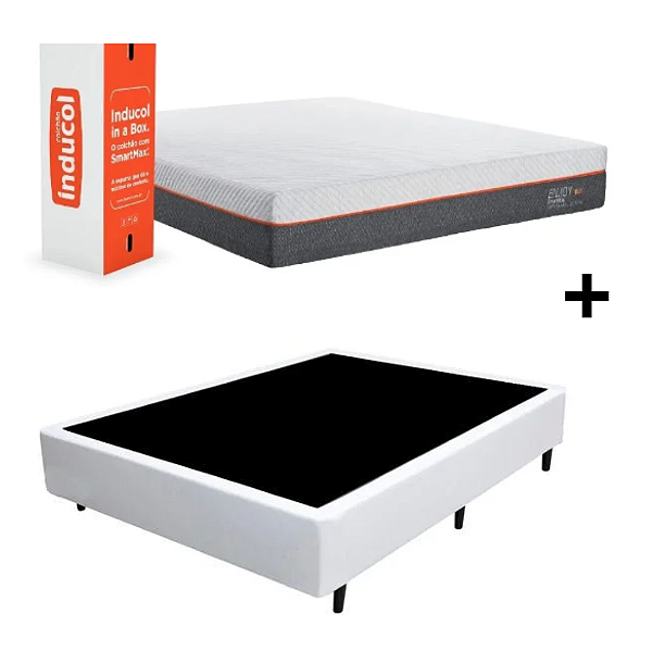 Conjunto: Box + Colchão Inducol Enjoy  - Na caixa  - Casal 138X188X62